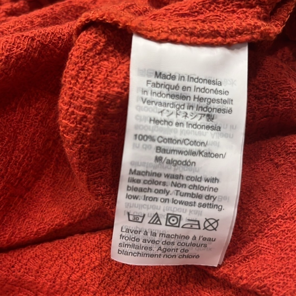 Madewell textured cotton on or off shoulder smocked waist top - Picture 6 of 9